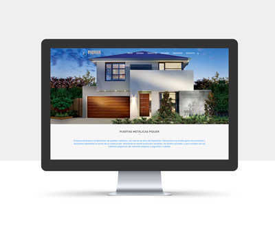 diseño página web puertas piquer